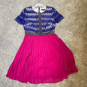 Jax Black Label Dress, lace and chiffon, size 8